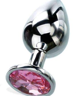 Adam and Eve 2.8″ Metal Butt Plug With Faux Jewel Base