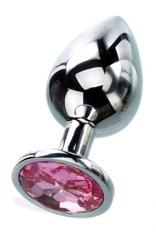 Adam and Eve 2.8" Metal Butt Plug With Faux Jewel Base