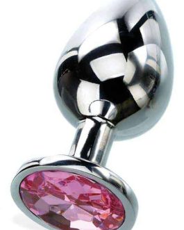Adam and Eve 3.25″ Metal Butt Plug With Faux Jewel Base