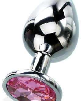 Adam and Eve 3.7" Metal Butt Plug With Faux Jewel Base