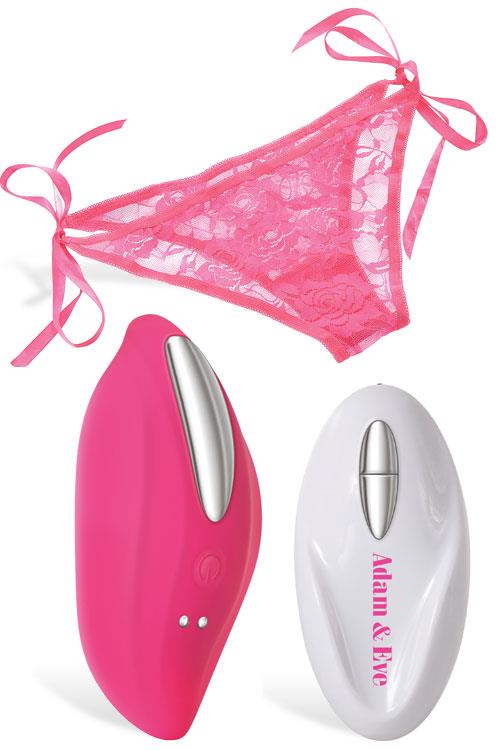 Adam and Eve Lace Panty With Removable Vibrator & Remote