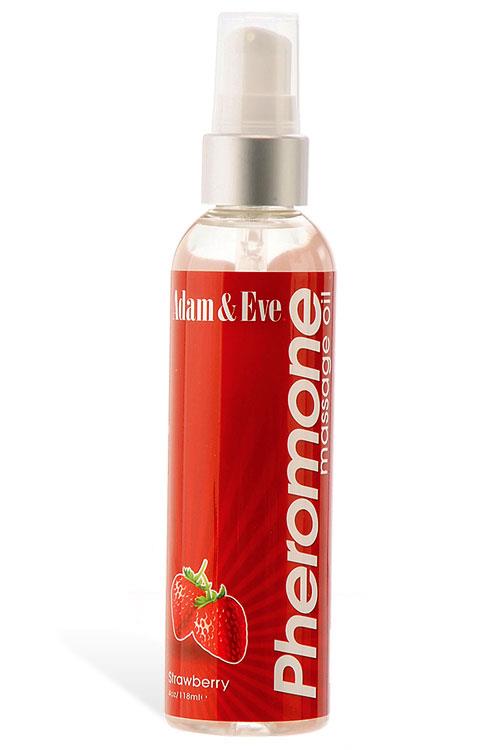 Adam and Eve Pheromone Massage Oil - Strawberry (118ml)