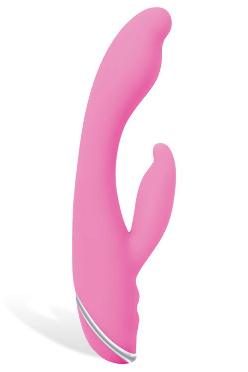 Adam and Eve Silicone 8" Rabbit Vibrator with Angled G-Spot Tip
