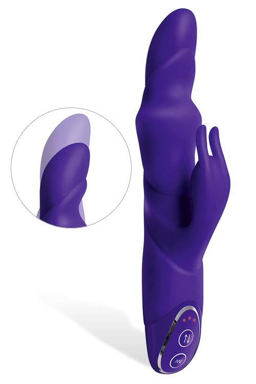 Adam and Eve Thrusting 10" Sculpted Silicone Rabbit Vibrator