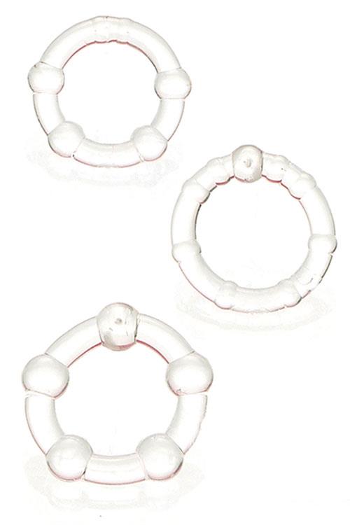 Adam and Eve Triple Erection System Cock Rings (3 Pce)