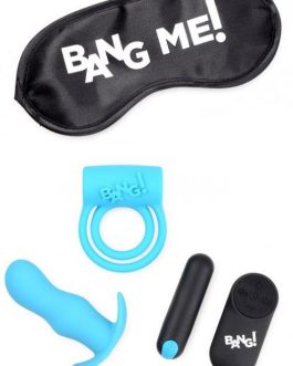 Bang Duo Blast Set – Cock Ring, Butt Plug, Bullet, & Blindfold (4 Pce)