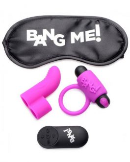 Bang Love Ring, Finger Vibrator, Bullet & Blindfold Couple’s Kit (4 Pce)