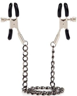 California Exotic Adjustable Metal Nipple Clamps with Connecting Chain