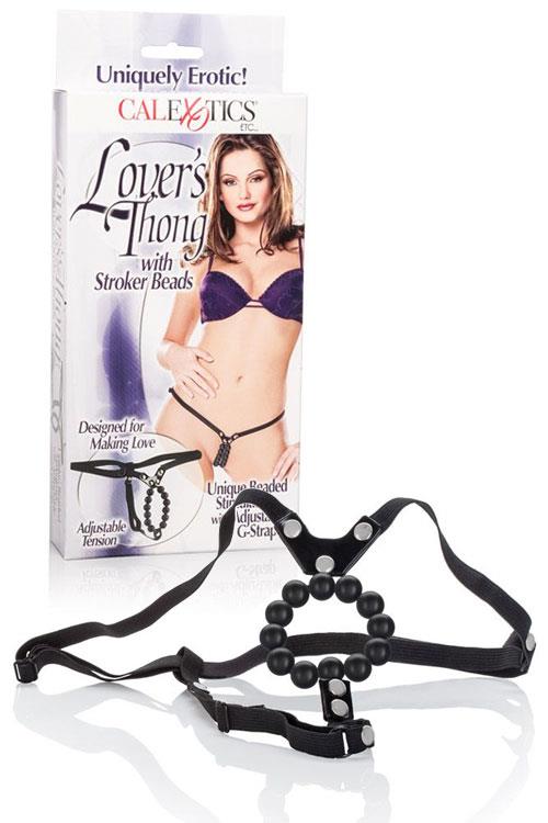 California Exotic Lover's Thong W/Stroking Beads
