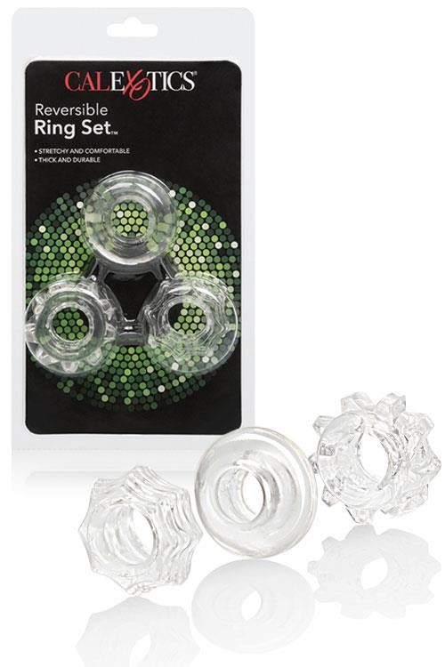 California Exotic Reversible Silicone Cock Ring Set (3 Pce)