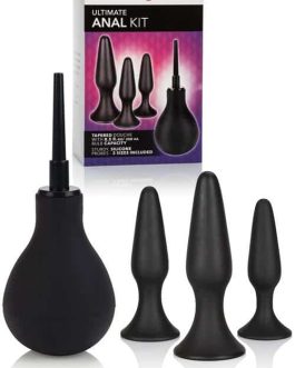 California Exotic Silicone Anal Douche & Butt Plugs (4 Pce Kit)