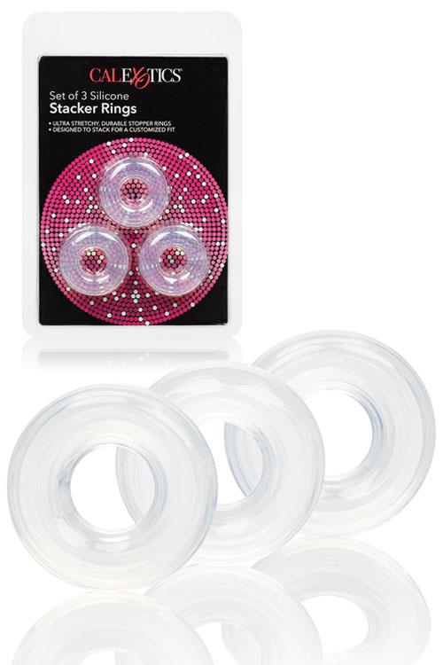California Exotic Silicone Stacker Cock Rings (3 Pack)