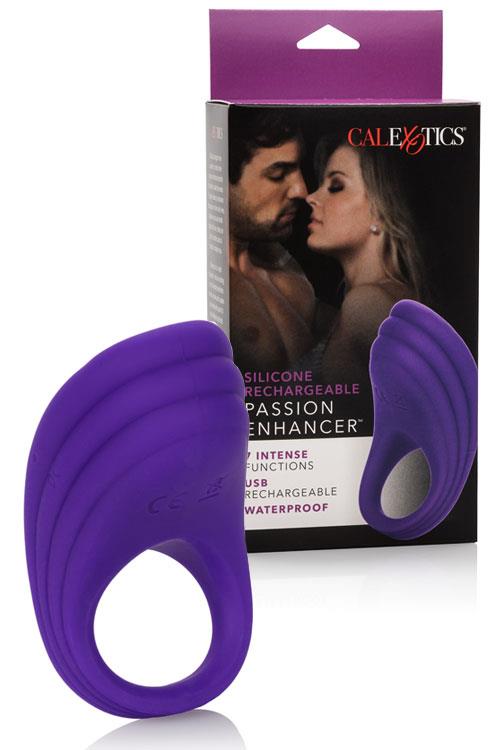 California Exotic USB-Rechargeable Vibrating Ridged Silicone Couples Cock Ring