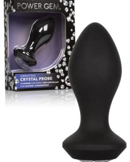 California Exotic Vibrating 3.75″ Silicone Butt Plug with Gem Base Control