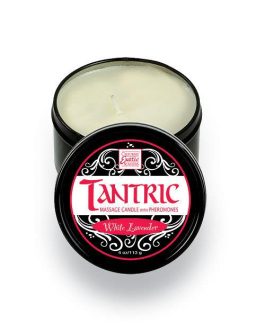 California Exotic White Lavender Tantric Soy Massage Candle with Pheromones