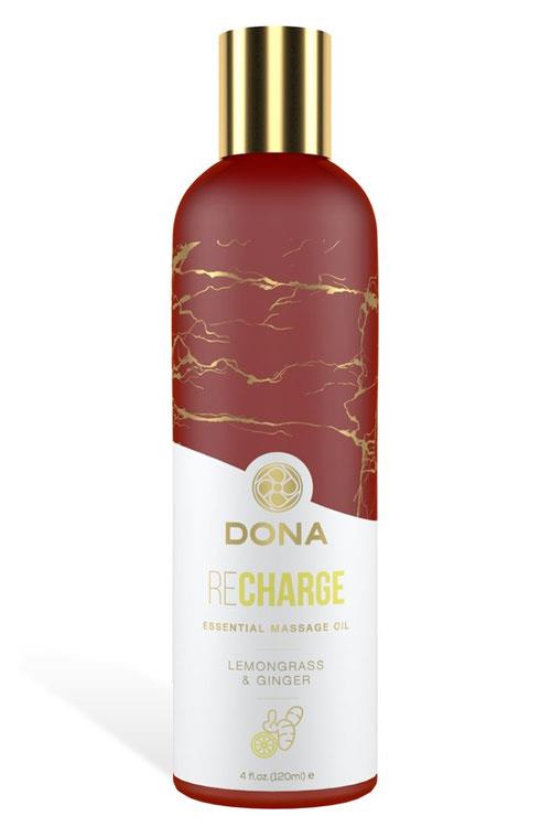 DONA Recharge Massage Oil - Lemongrass & Ginger (120ml)