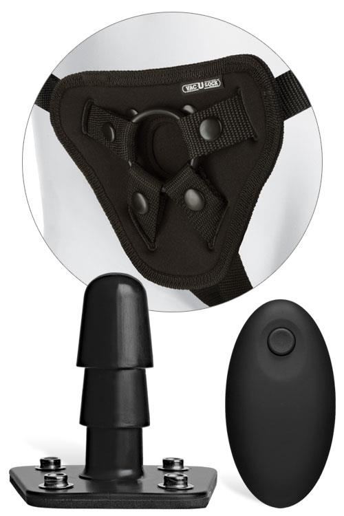 Doc Johnson Vac-U-Lock Harness with Vibrator Converter & Remote