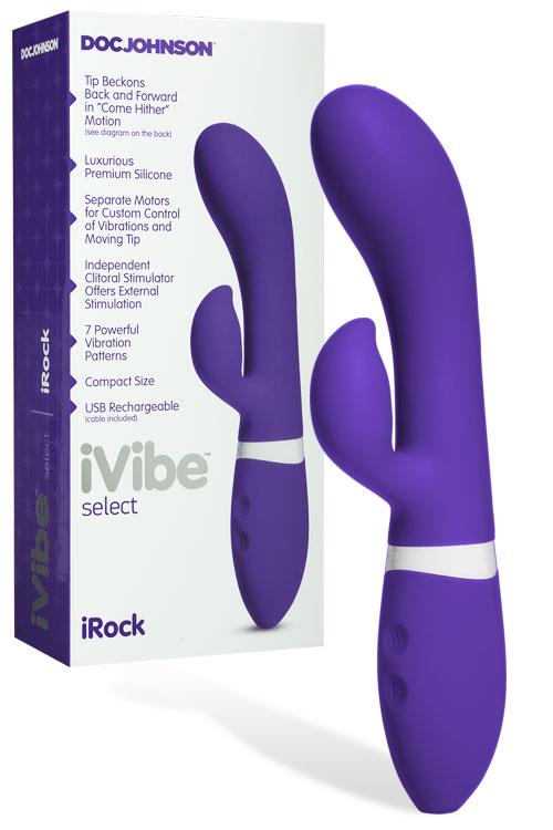 Doc Johnson iVibe Select iRock 8" Silicone Come Hither Rabbit