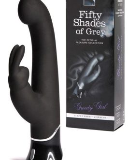Fifty Shades Greedy Girl 9.5″ Rechargeable G-Spot Rabbit Vibrator