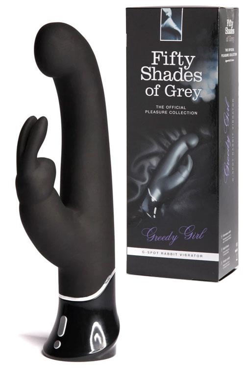 Fifty Shades Greedy Girl 9.5" Rechargeable G-Spot Rabbit Vibrator