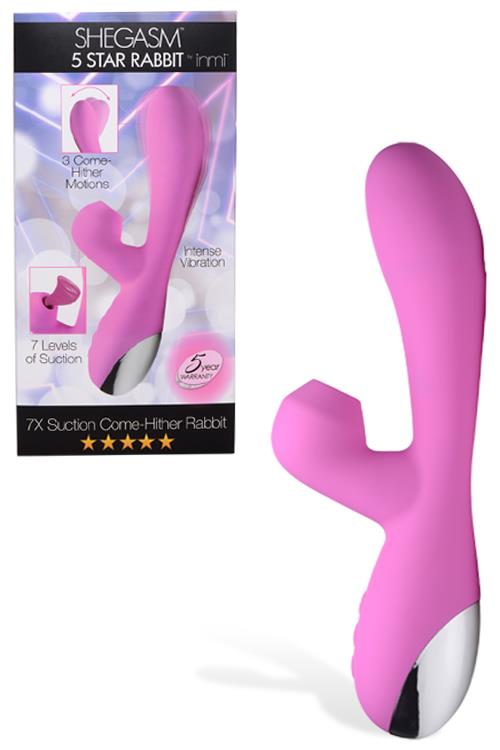 Inmi Shegasm 8.75" Come-Hither Rabbit Vibrator With Suction
