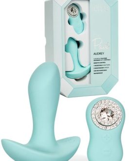 Jopen Audrey Vibrating 3.8″ Butt Plug with Crystal Base & Remote