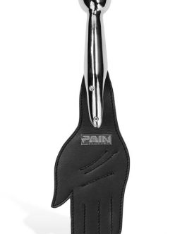 OUCH! 13.3" Leather Hand Paddle With Steel Handle