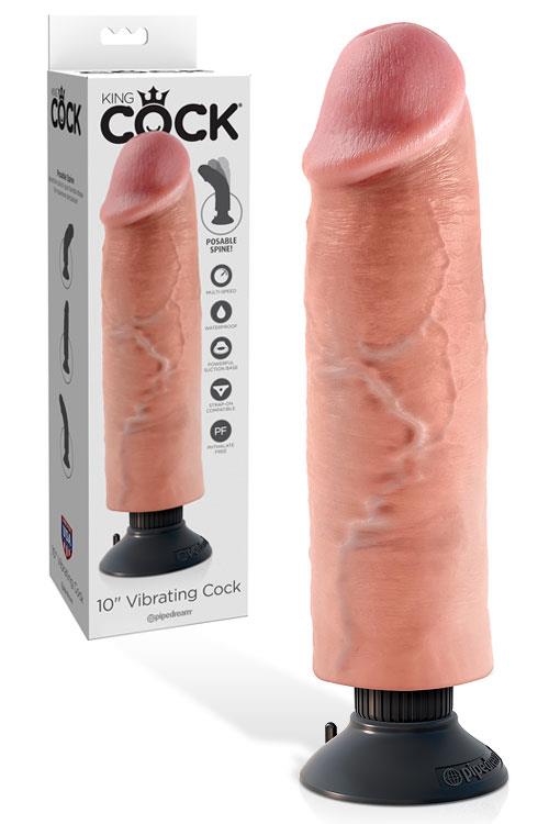 Pipedream 10" Realistic Vibrating Cock with Removable Suction Cup Base