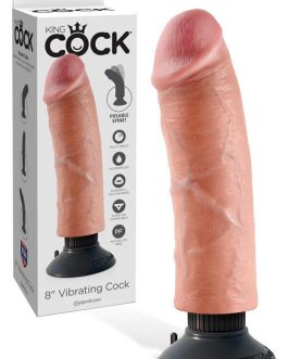 Pipedream 8″ Realistic Vibrating Cock with Removable Suction Cup Base