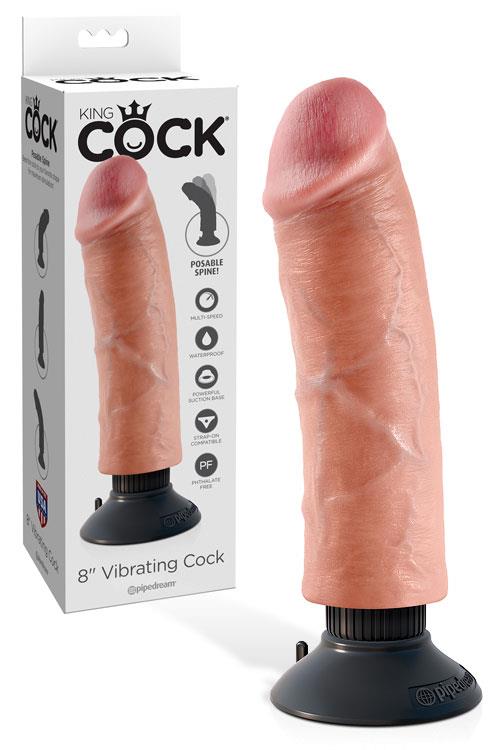 Pipedream 8" Realistic Vibrating Cock with Removable Suction Cup Base