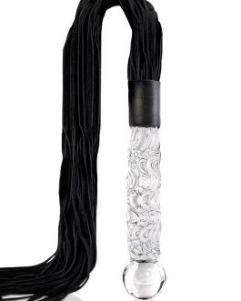 Pipedream Flogger with 6.75″ Glass Dildo Handle