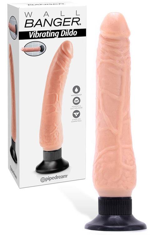 Pipedream Wall Banger 8" Realistic Vibrating Dildo with Suction Cup Base