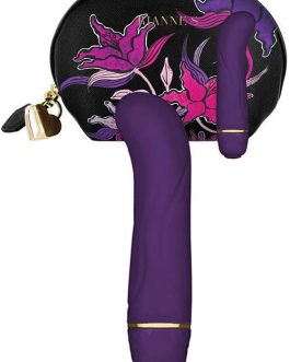 Rianne S 4.7″ Mini Silicone G-Spot Vibrator with Floral Cosmetic Bag
