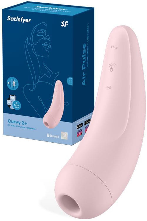 Satisfyer Curvy 2 Plus Air Pulse Silicone Clitoral Stimulator With Vibration & App