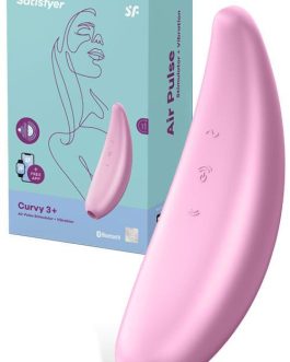 Satisfyer Curvy 3 Plus Air Pulse Silicone Clitoral Stimulator With Vibration & App
