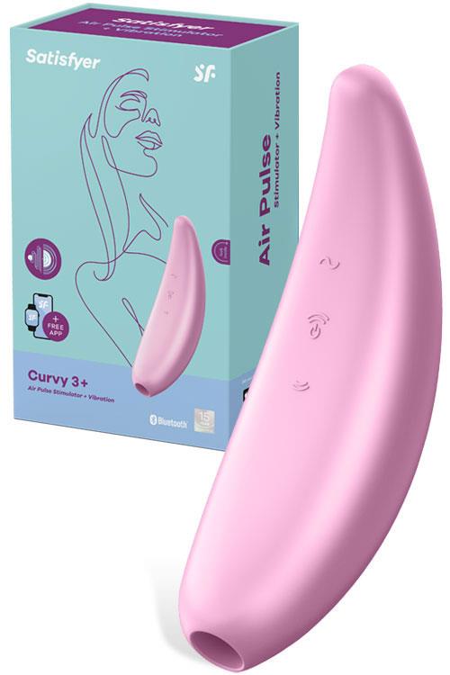 Satisfyer Curvy 3 Plus Air Pulse Silicone Clitoral Stimulator With Vibration & App