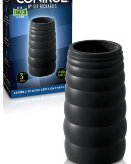 Sir Richards Tapered & Ribbed Stretchy Silicone 3″ Penis Sleeve