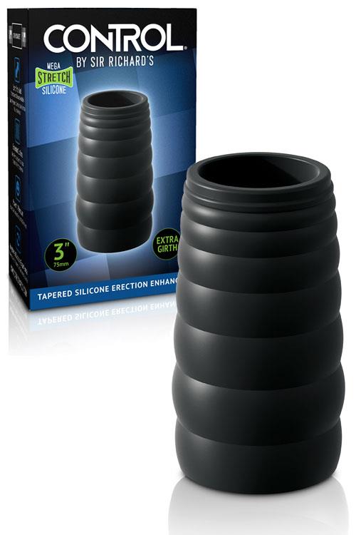 Sir Richards Tapered & Ribbed Stretchy Silicone 3" Penis Sleeve