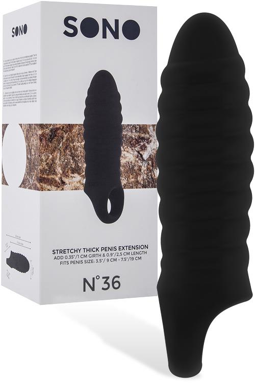 Sono 6" Thick & Stretchy Ribbed Penis Extension