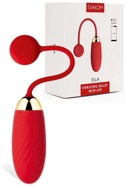 Svakom Ella Ribbed Silicone Bullet with App