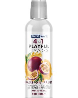 Swiss Navy 4-In-1 Playful Flavors Lubricant – Wild Passion Fruit (118ml)