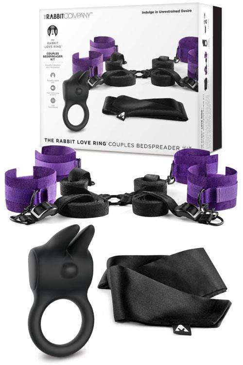 The Rabbit Company Vibrating Couples Ring & Bed Restraints Kit (3 Pce)
