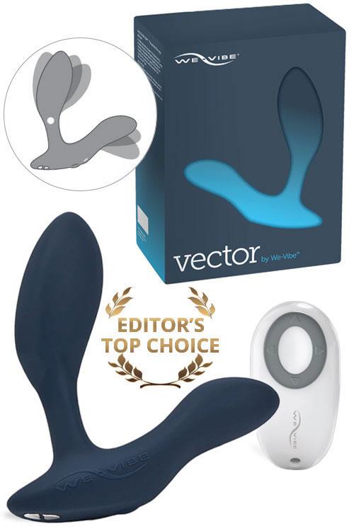 We-Vibe Vector Custom-Fit 3.9" Prostate Massager With Remote & App