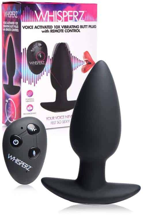 Whisperz Voice-Activated Vibrating Butt Plug With Remote
