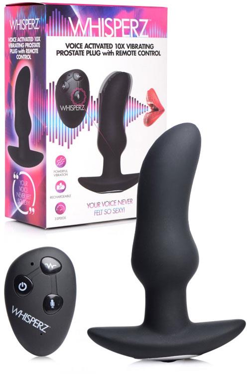 Whisperz Voice-Activated Vibrating P-Spot Plug With Remote