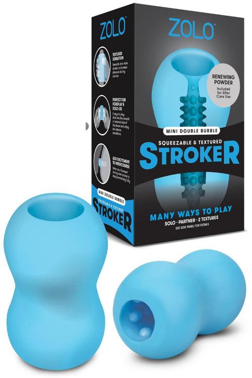 ZOLO Mini Double Bubble 3.1" Masturbator & Oral Enhancer
