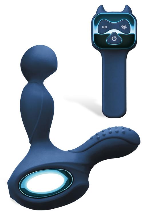 nsnovelties 5.75" Rotating & Vibrating Silicone Prostate Massager with Remote