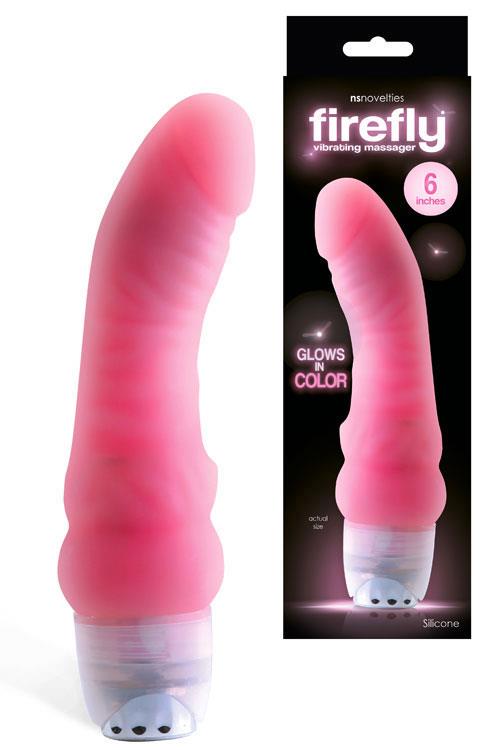 nsnovelties 7.5" Glow-In-The-Dark Realistic Silicone Vibrator