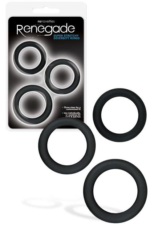 nsnovelties Pack of 3 Stretchy Silicone Cock Rings