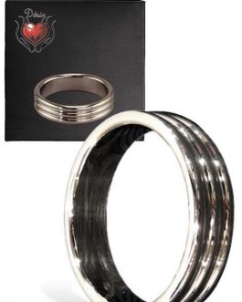 Desir 2″ Stainless Steel Cock Ring with Decorative Ridges